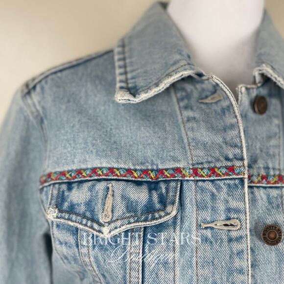 Rare Vintage Embroidered ASO Rory Gilmore Denim Jacket Gilmore Girls Small - Picture 9 of 10